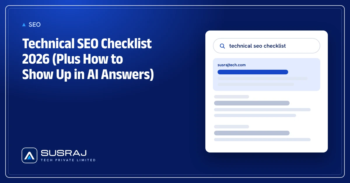 Technical SEO Checklist 2026 (Plus How to Show Up in AI Answers)