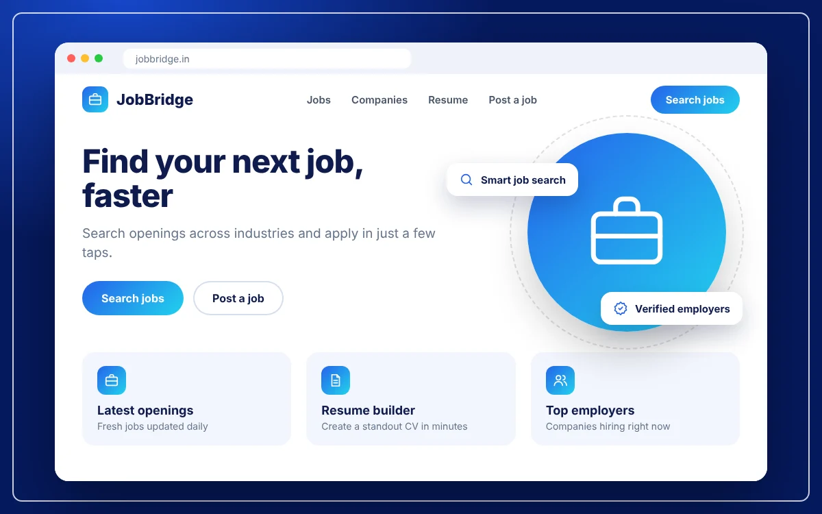 Job Portal Development — sample design preview