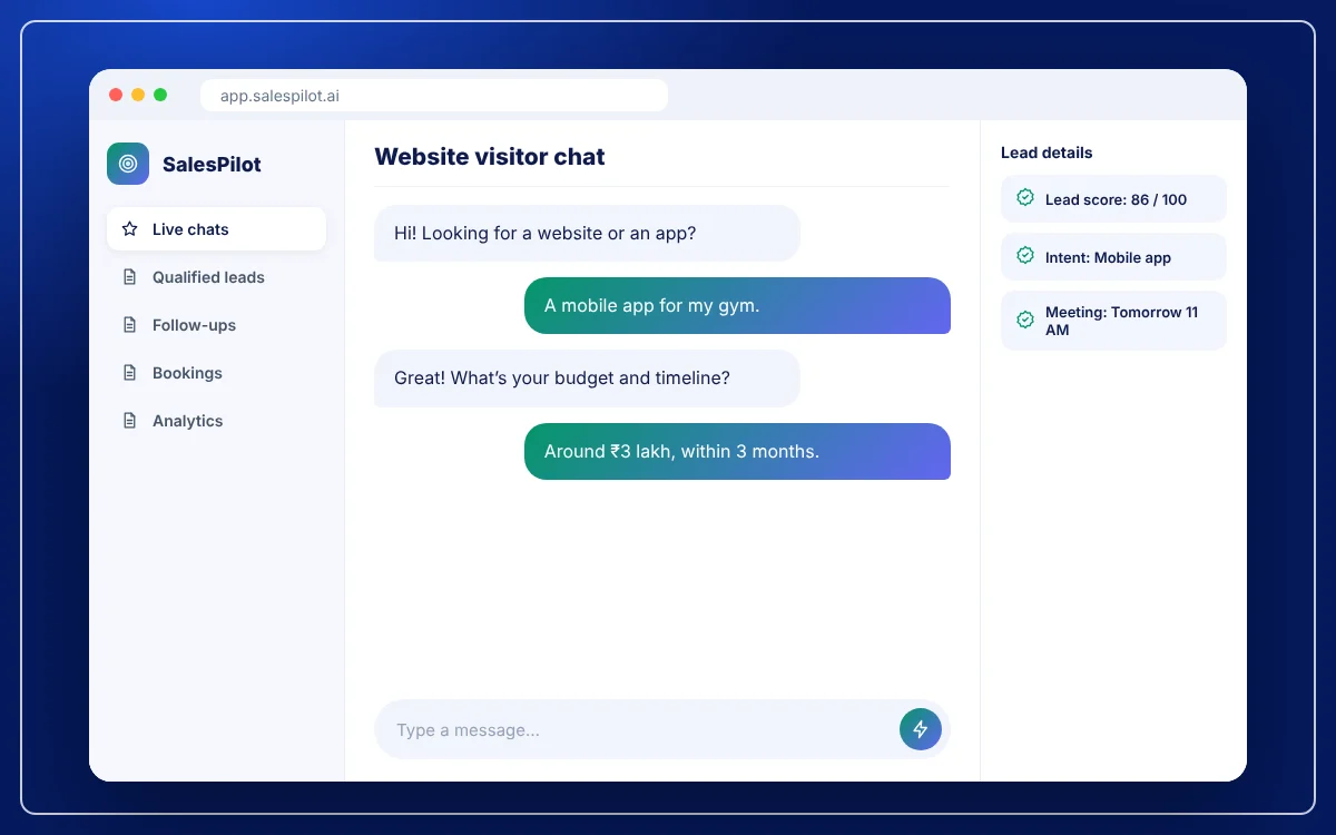 AI Sales Assistant & Lead Qualifier — sample design preview